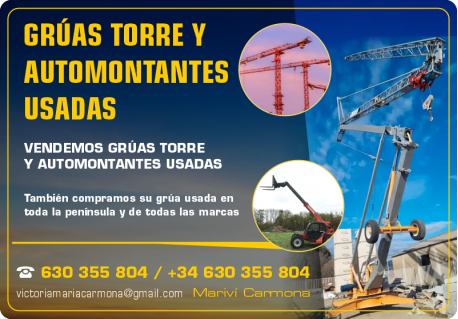 GRUAS TORRE Y AUTOMONTANTES USADAS MADRID