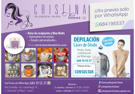 CRISTINA LAMAS PELUQUERIA Y BELLEZA EUROVILLAS NUEVO BAZTAN