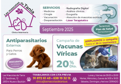 LAS MASCOTAS DE TANIA CLINICA VETERINARIA NUEVO BAZTAN