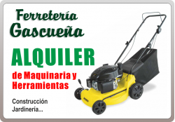 ALQUILER MAQUINARIA Y HERRAMIENTAS JARDINERIA CONSTRUCCION