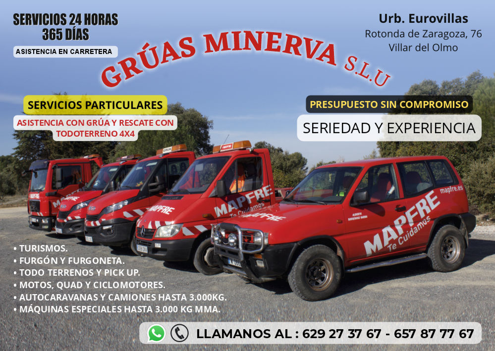 Gruas Minerva Eurovillas Campo Real Valdilecha Madrid